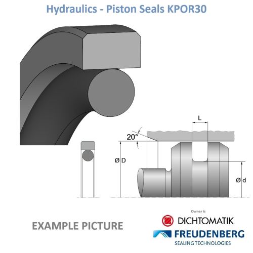 těsnění 32x24,5x3,2 PTFE/NBR70 KPOR30