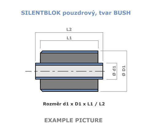 Silentblok 15x35x25/30   55 ShA