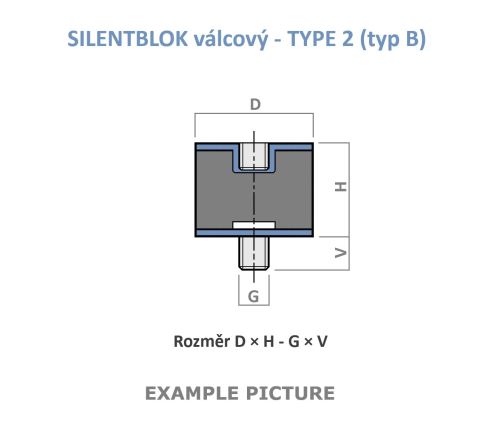 Silentblok 15x10 M4x13   NR55 ShA