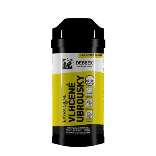 DEBBEX - Ubrousky vlhčené EXTRA silně 80+20ks ZDARMA