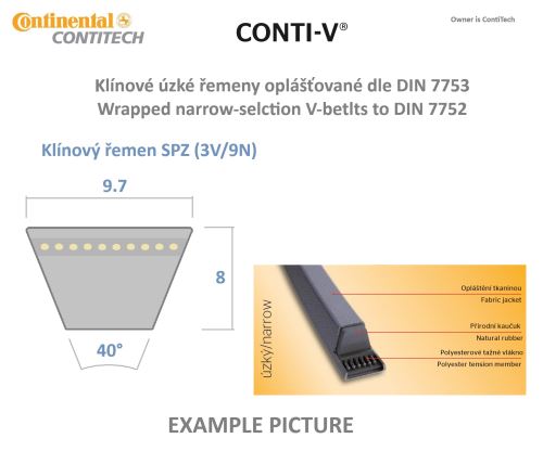 k 9,5/3550 Lw SPZ - 3563La Conti-V ContiTech