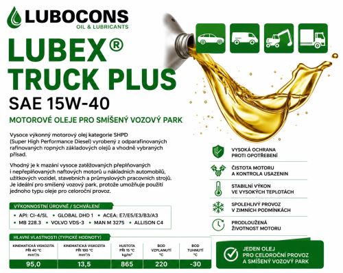 LUBEX TRUCK PLUS SAE 15W-40 /20 l/
