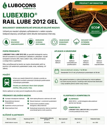 LUBEXBIO RAIL LUBE 2012 GEL/10 kg/